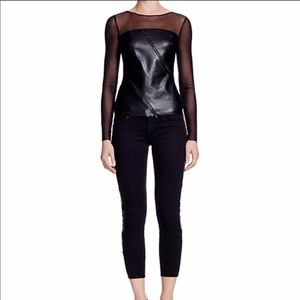 Bailey 44  leather top xs brand new minus tags